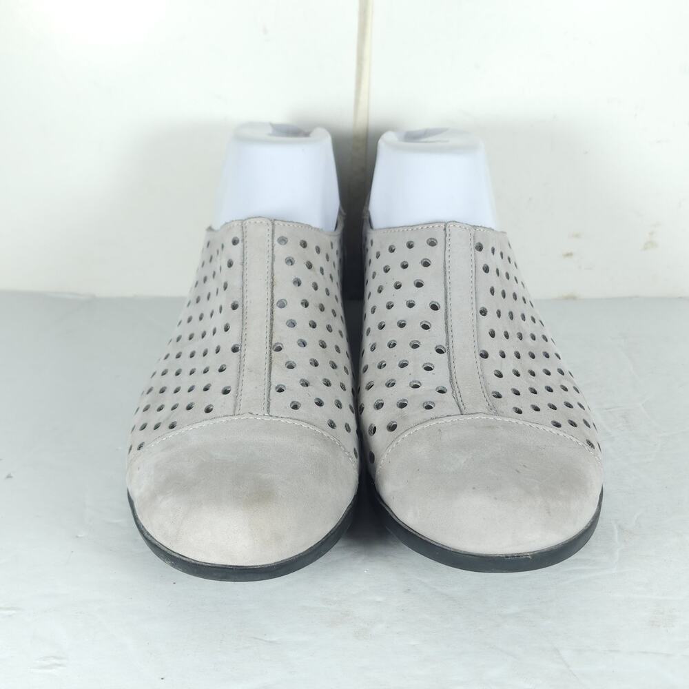 MEPHISTO Women’s Clemence US10 Light Gray Nubuck Perforated Comfort Shoes - Picture 3 of 16